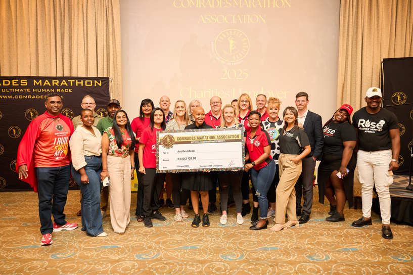 COMRADES MARATHON HANDED OVER R8 MILLION TO ITS SIX OFFICIAL AMABEADIBEADI CHARITIES